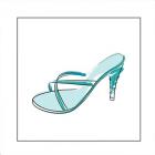 Blue High Heel Sandal