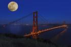 Golden Gate Bridge Full Moon