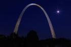 St. Louis Arch With Starburst Moon