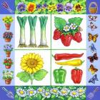 Gardening Veggies + Fruits Square