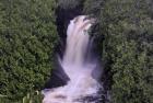 Lake Superior Waterfall Between Trees