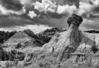 Monumental Mountains Black And White