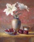 Lilies With Plums and Cherries