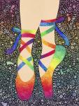 Rainbow Ballet Slippers