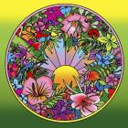 Pop Art Circle Flowers 615