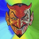 Pop Art Devil Face