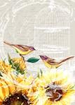 Sunflower Birds I