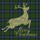 Merry Christmas Plaid - Gold Deer