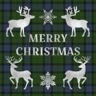 Merry Christmas Plaid - Silver