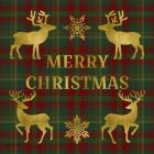 Merry Christmas Plaid - Gold, Red & Green