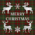 Merry Christmas Plaid - silver