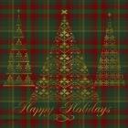 Happy Holidays Plaid - gold
