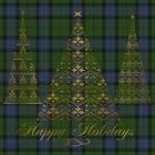 Happy Holidays Plaid - Gold