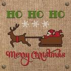 Christmas on Burlap - Ho Ho Ho