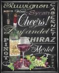 Cheers Wine Art - Black
