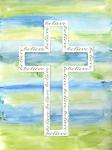 Watercolor Cross - A