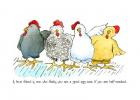 Four Hens New