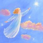 Girl Flying Toward A Star