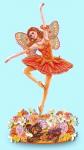 Autumn Ballet Figurine Blue Background