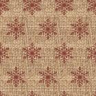 Burlap Red Snowflakes