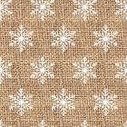 Burlap White Snowflakes