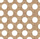 White Burlap Dots