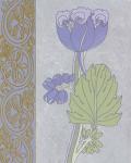 Blue Tulip With Left Border
