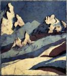 Snowy Mountains in Moon Light Batik