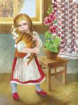 Girl And Cat