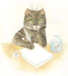 Cat writes a letter