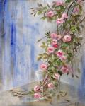 Rosebush and Glass