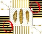 Gold Love Feathers