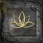 Grunge Gold Crown Lotus