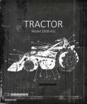 Industrail Farm Tractor Blue Print BW3