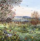 Autumn Landscape and Squirrel