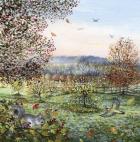 Autumn Landscape and Squirrel