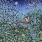 Fox in Moonlit Garden