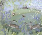 Hares and Bluebells