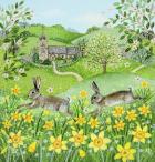 Spring Scene with Daffodils
