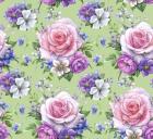 Pattern With Roses And Hellebore