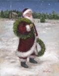 Santa with Two Wreaths