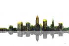 Cleveland Ohio Skyline BW 1