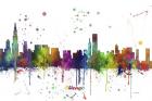 Chicago Illinois Skyline Multi Colored 1