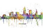 Cleveland Ohio Skyline Multi Colored 1