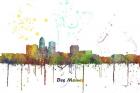 Des Moines Iowa Skyline Multi Colored 1