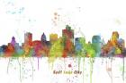 Salt Lake City Utah Skyline Multi Colored 1