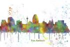 San Antonio Texas Skyline Multi Colored 1