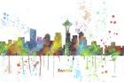 Seattle Washington Skyline Multi Colored 1