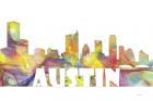 Austin Texas Skyline Multi Colored 2