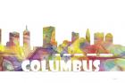 Columbus Ohio Skyline Multi Colored 2